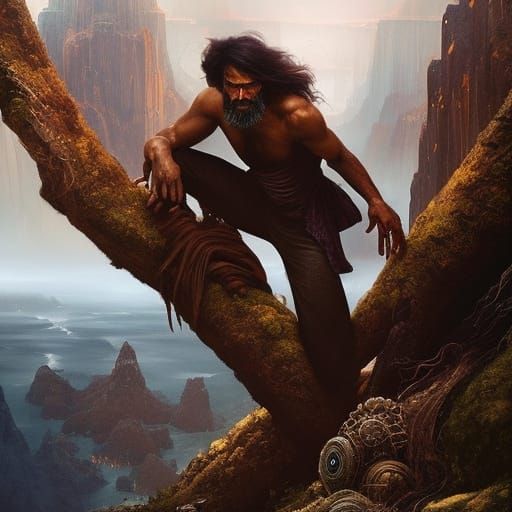 Lost time traveler. He went back too much and his machine is broken