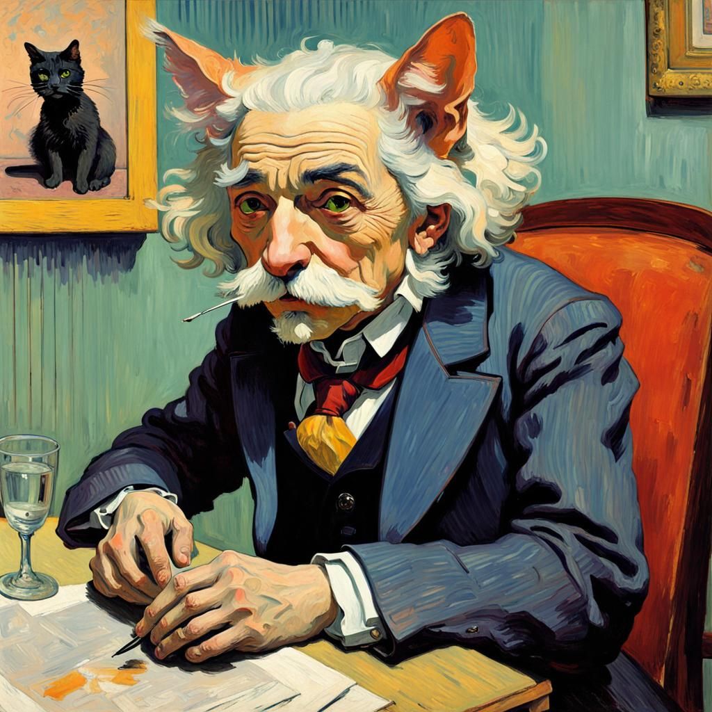 The Einstein Cat Singularity - AI Generated Artwork - NightCafe Creator