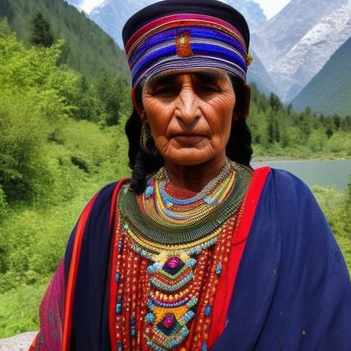 A woman from the Kalash valleys
