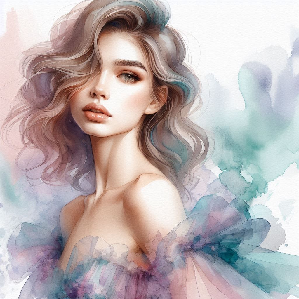 Ethereal Elegance in Watercolors