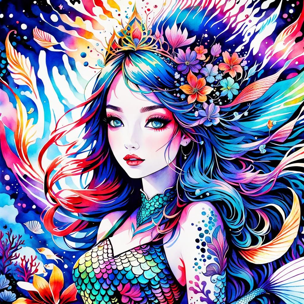 Mermaid Princess - AI Generated Artwork - NightCafe Creator