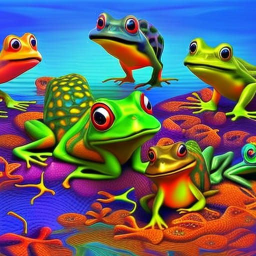 Frogs - AI Generated Artwork - NightCafe Creator