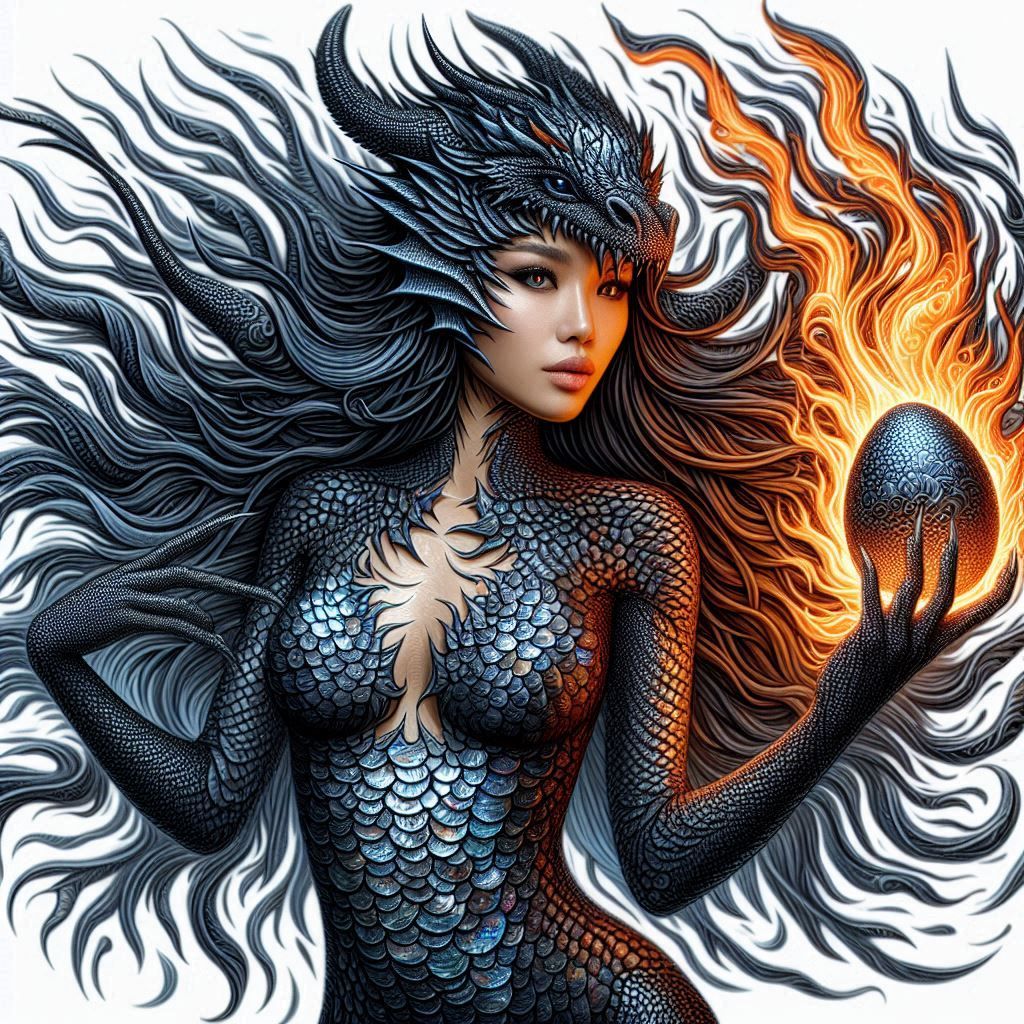 Black and White Contrast - The Black Dragon