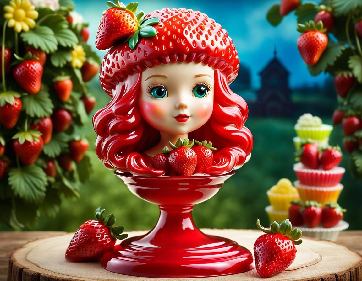 Strawberry Jelly Sculpture at County Fair