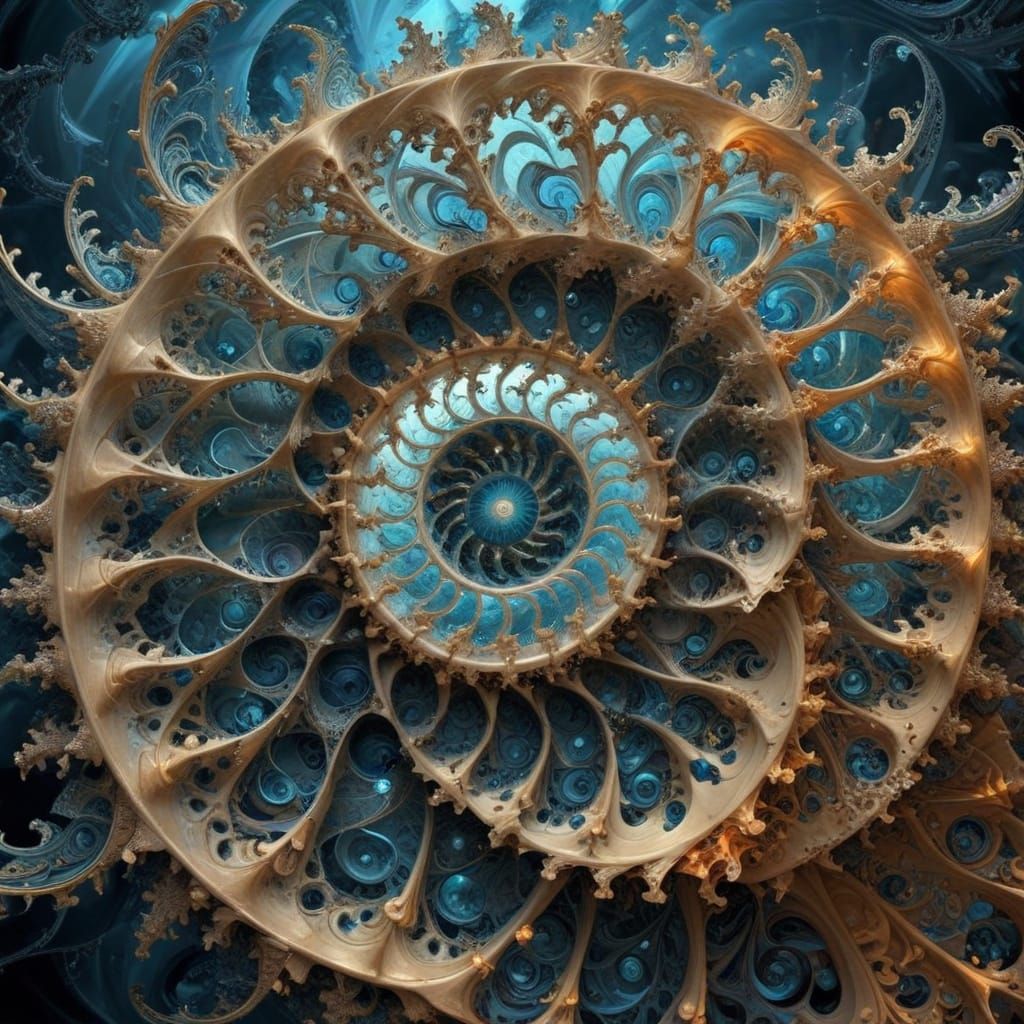 nautilus in spiral   by @psyched_n_delicate