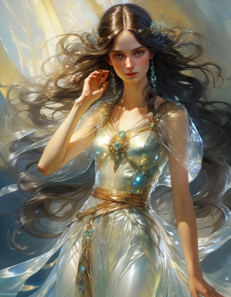 Luminous Tolkien Princess in Ethereal Portrait