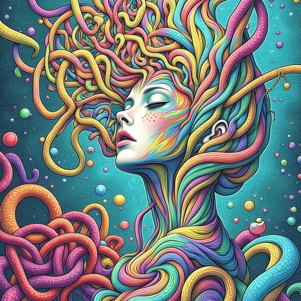 <lora:DistortedImagination:1.0> Grunge art by carne Griffiths // exquisite digital art!!!"//, intricate and hyperdetailed digital illustrati...