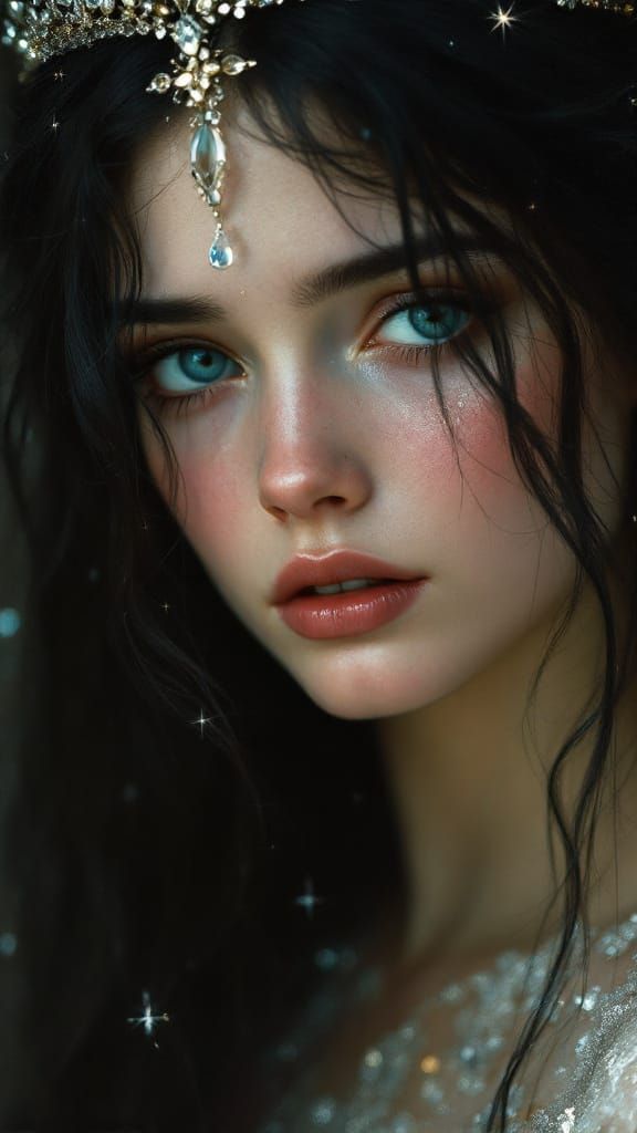 Add tears running down her face  - Start Image 1