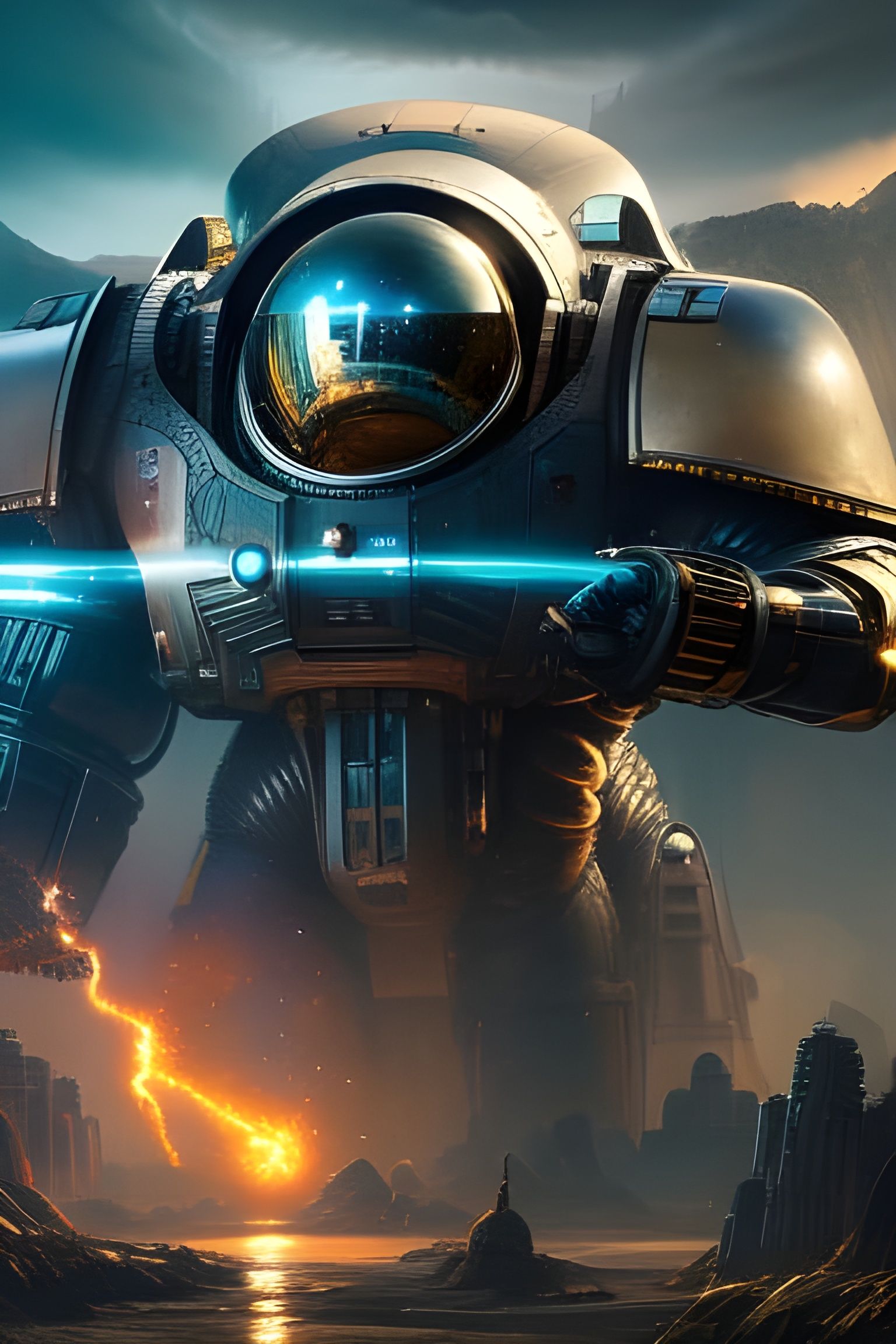 Warhammer 40K, Space marine  by @Indian Summer