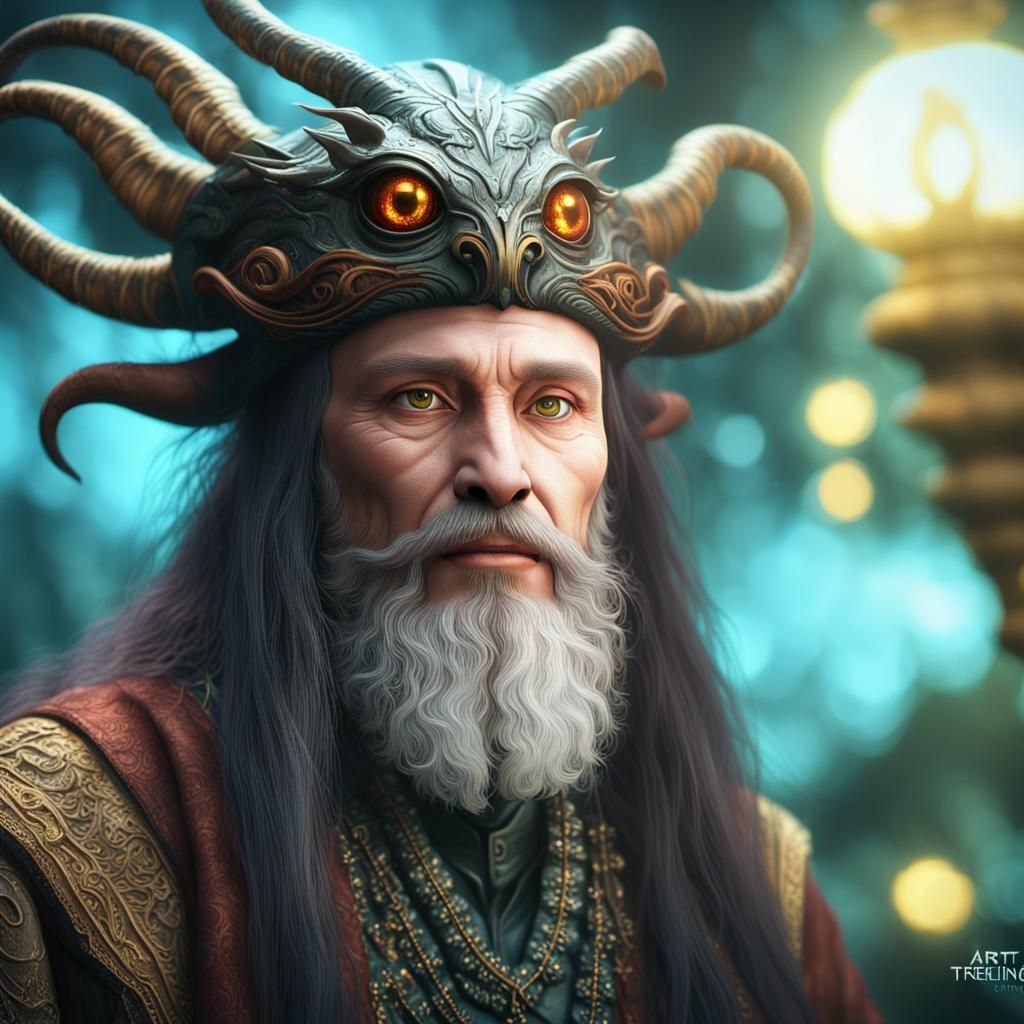 Fantastical Creature in Mystical Environment