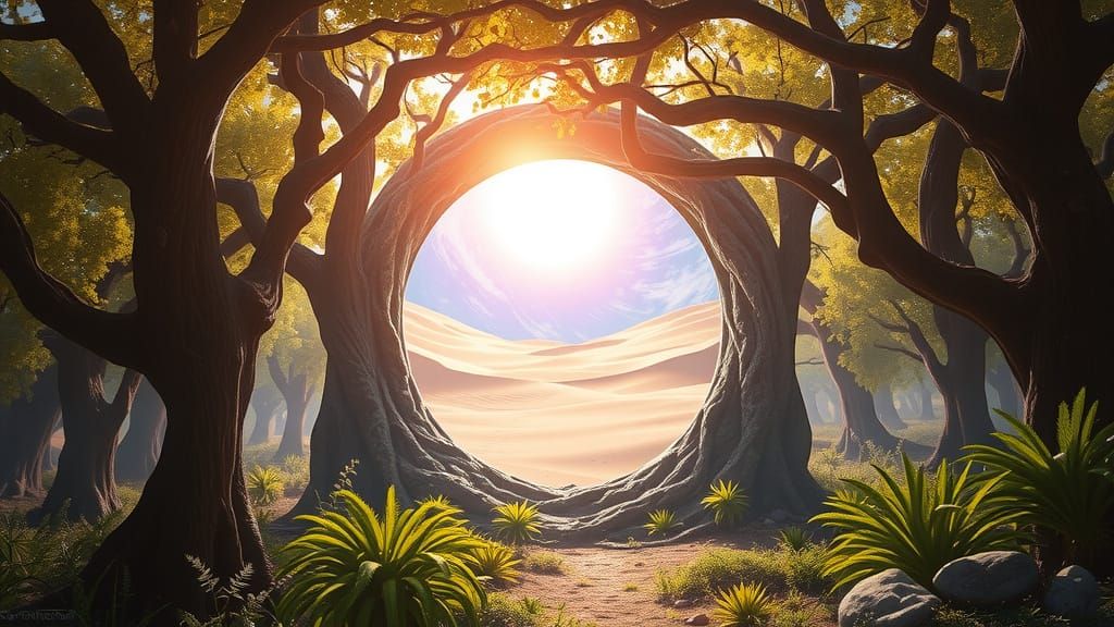 Forest Portal to Desert
