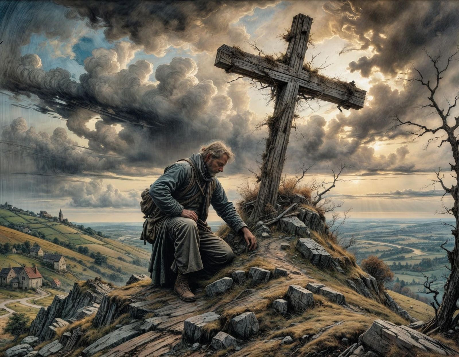 Christian at the Foot of the Cross