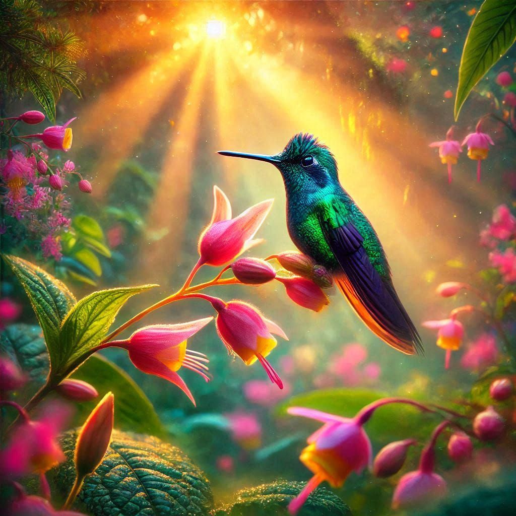 Blue-throated Starfrontlet hummingbird