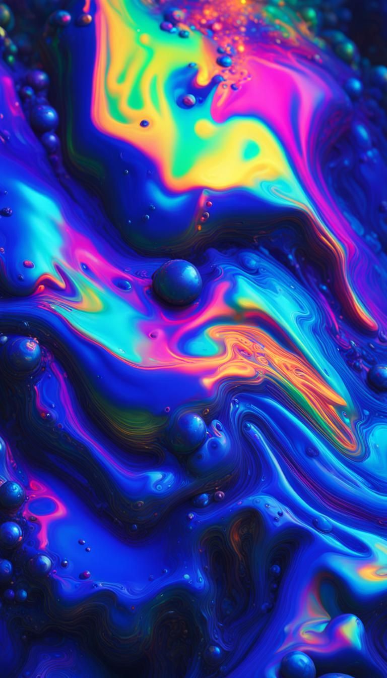 Colorful Psychedelic oil spill& multi chromatic vibes& holographic ...