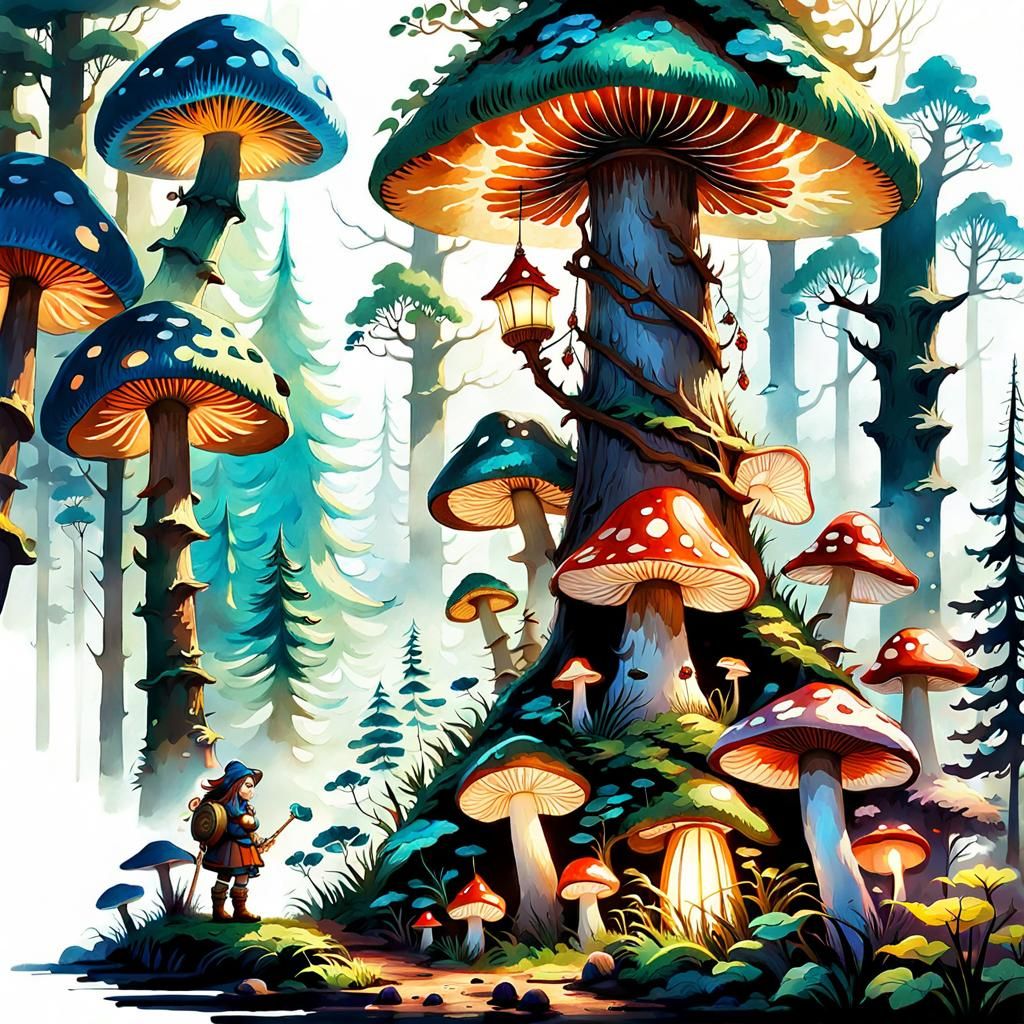 Muschrooms forest