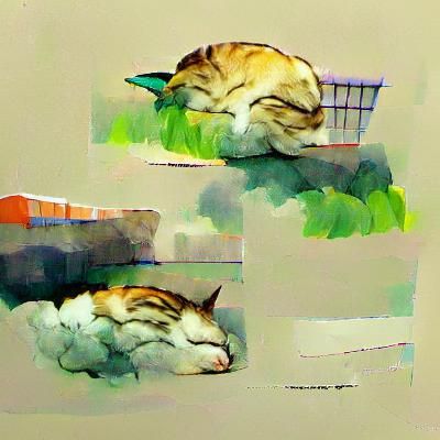 A cat sleeping
