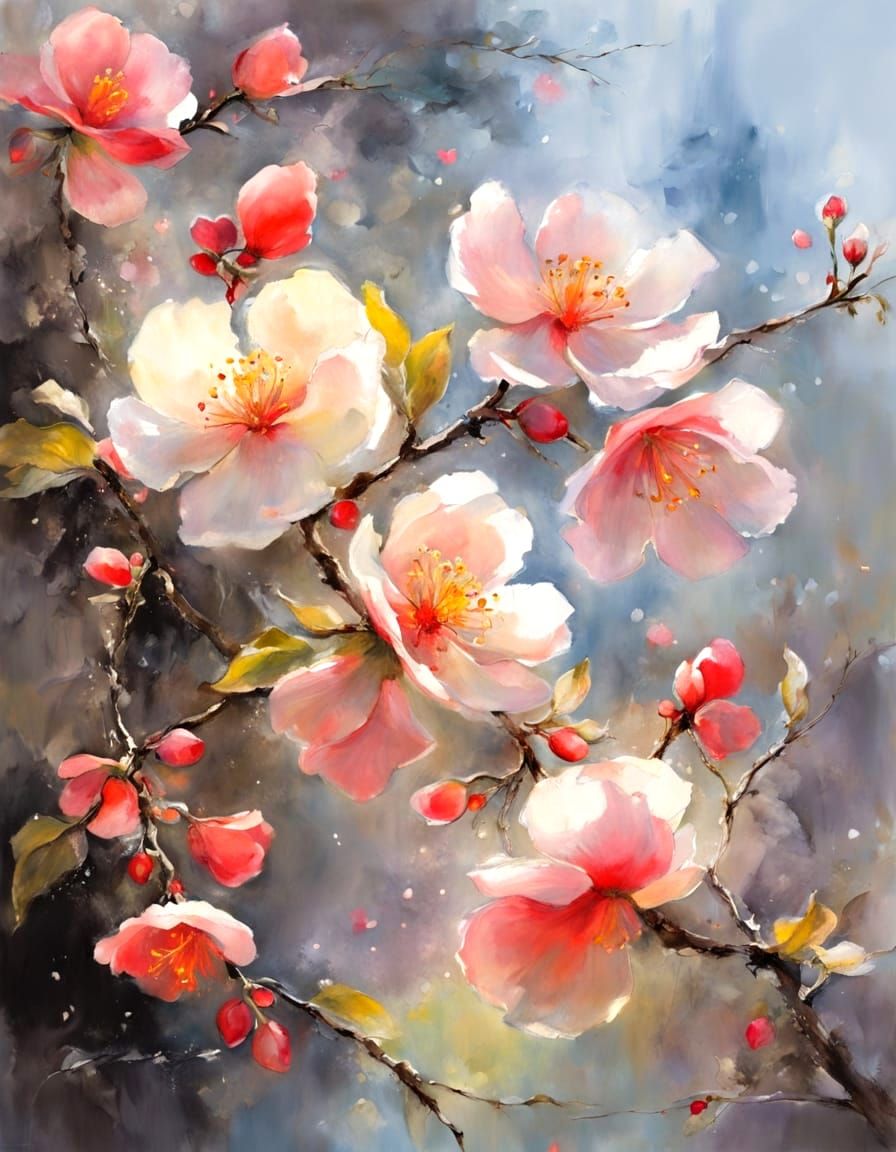 Magical Chaenomeles  by @Daleone