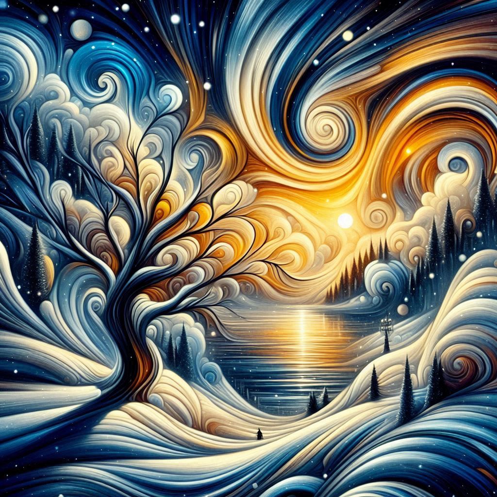 Winter scenery, Dalí