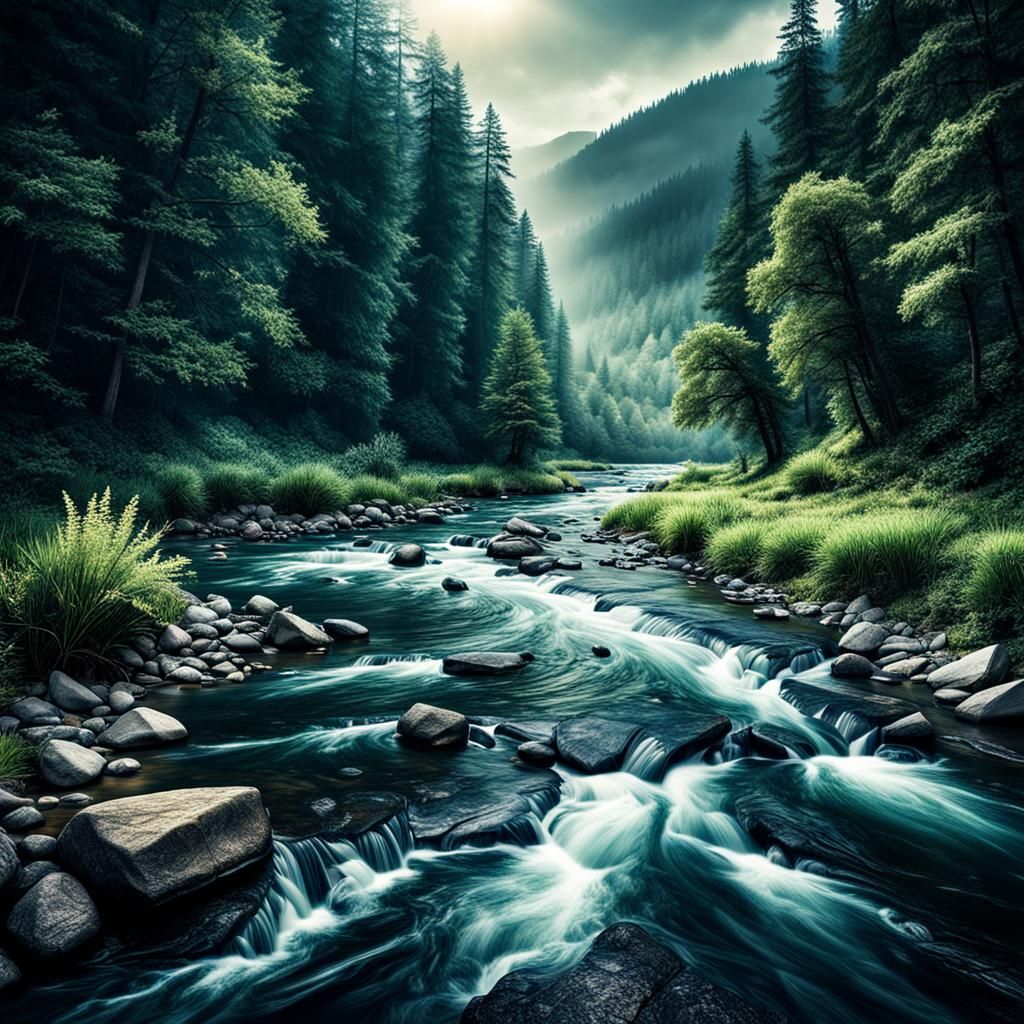 Peace like a river.  by @NSArt