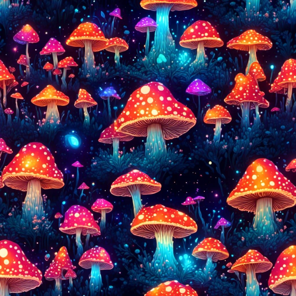 Glowing Mushrooms
