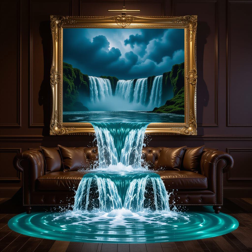 The waterfall painting