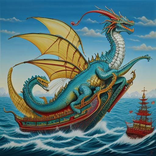 Surreal Sea Dragon King's Palace in Dali Style