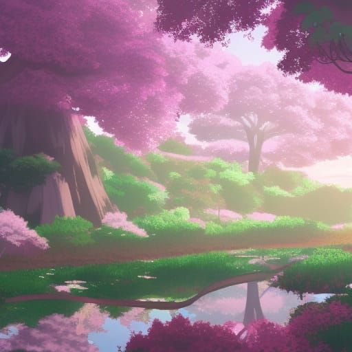 A set of blossom trees