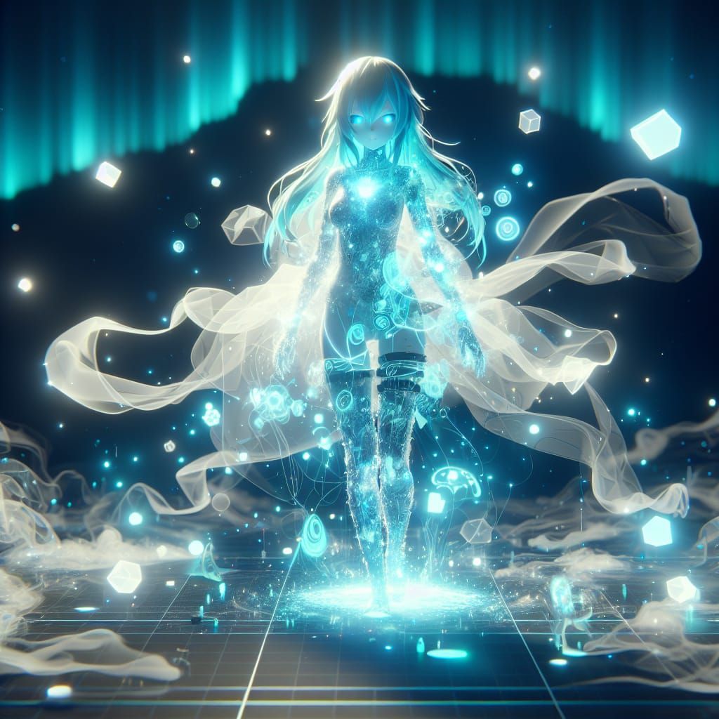 Phantasmal iridescent girl