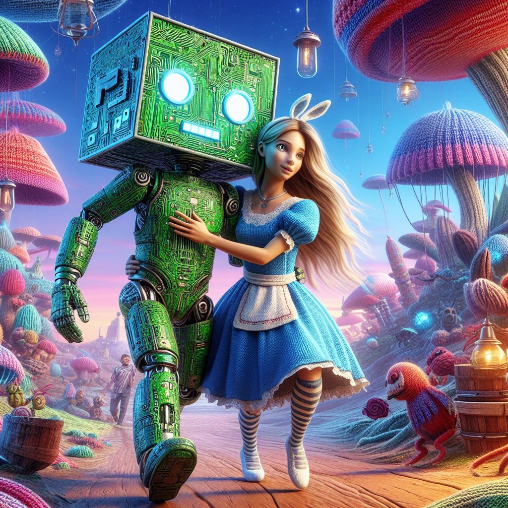 Couple running together from a place full of traps set (version 4)