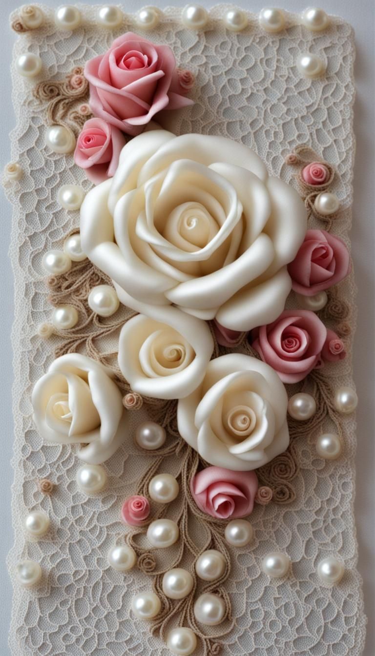 Roses lace and pearls