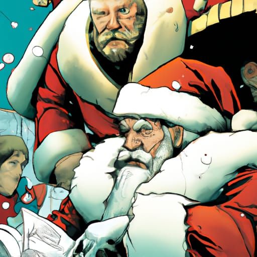 Santa Claus Mark Brooks and Dan Mumford, comic book art, perfect ...