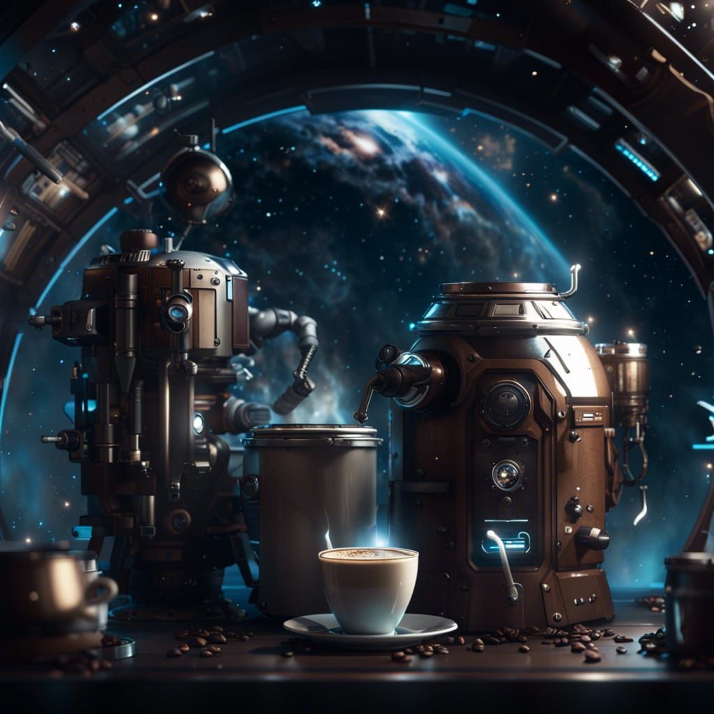 Coffee stop in space