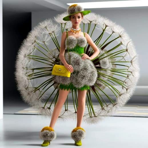 Fashionable Dandelion Dress Attire