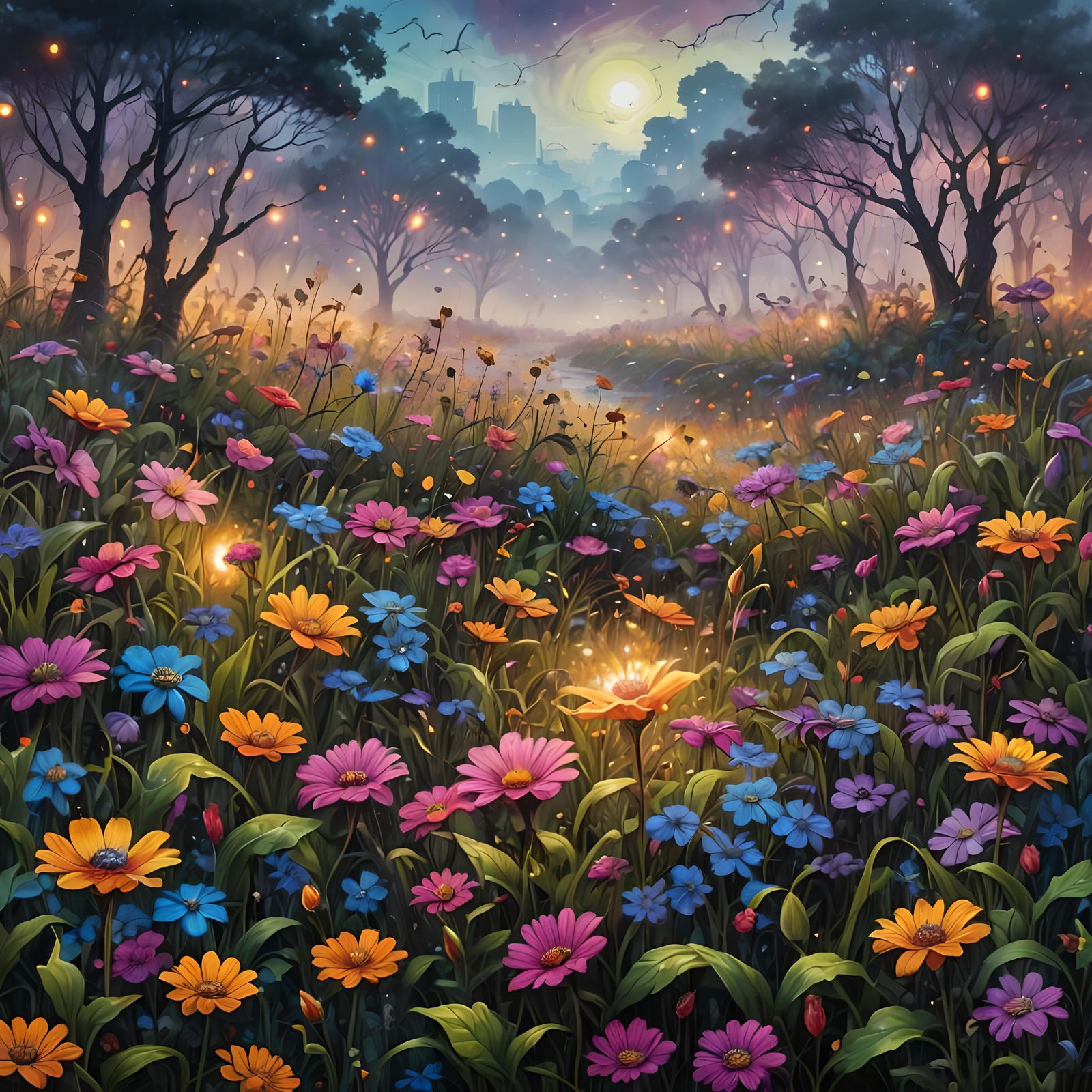 Flower field  by @GoldenGoose