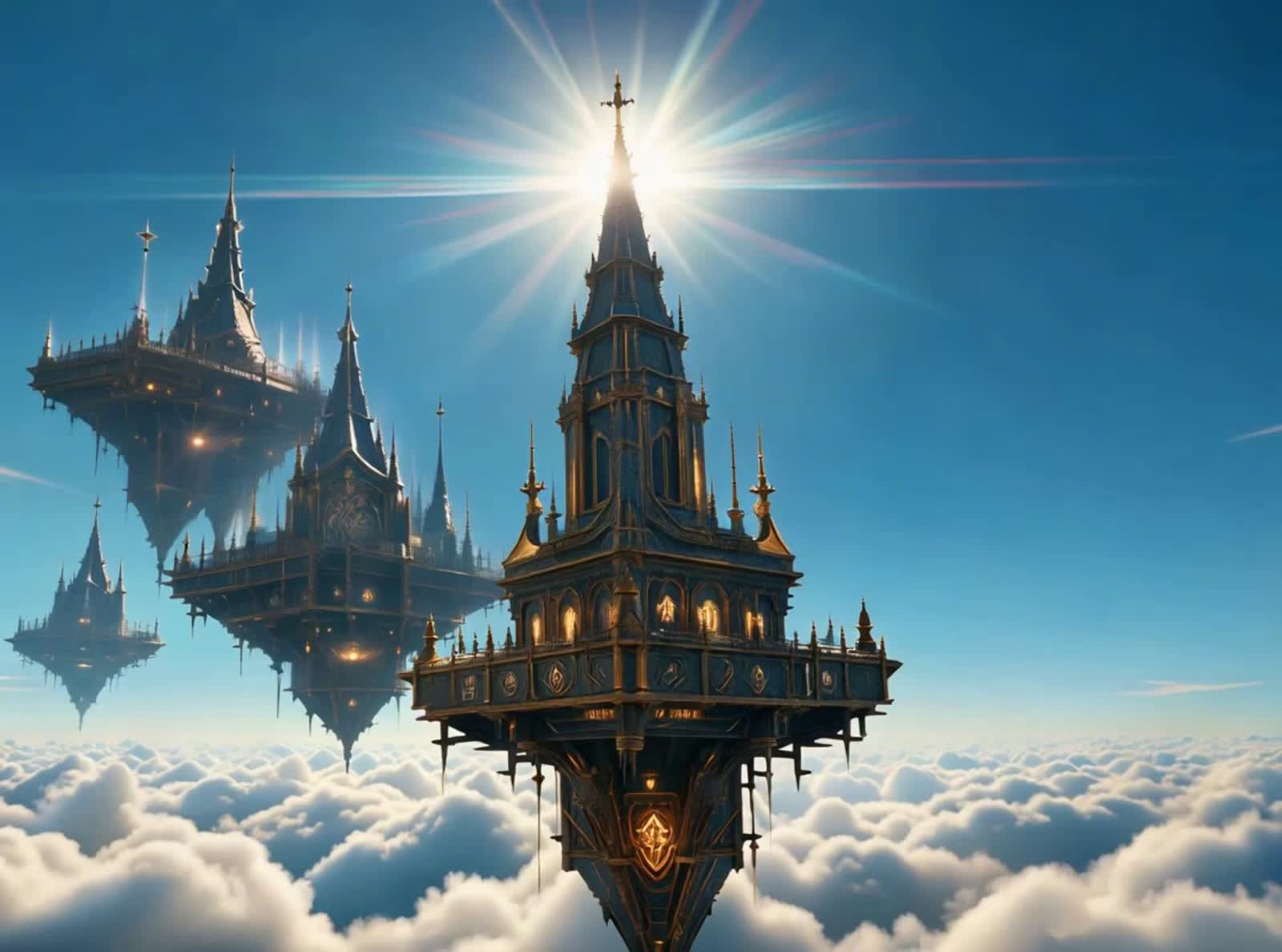 A fleet of flying citadels.