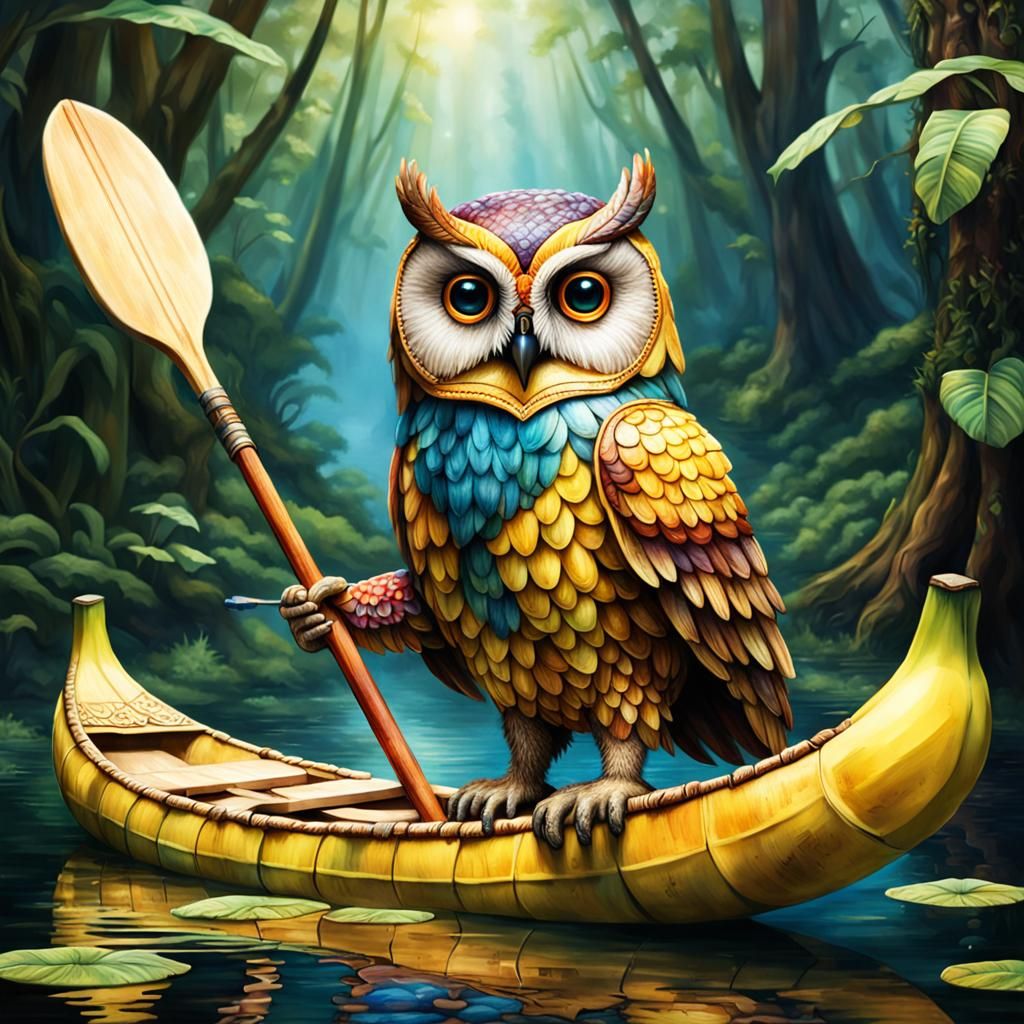 Canoe made out of a banana