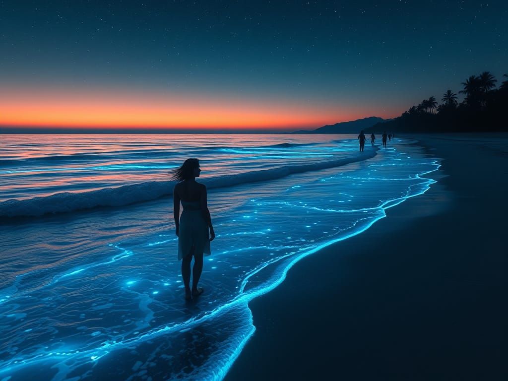 Summer Nights by the Sea  by @Booth31AIart