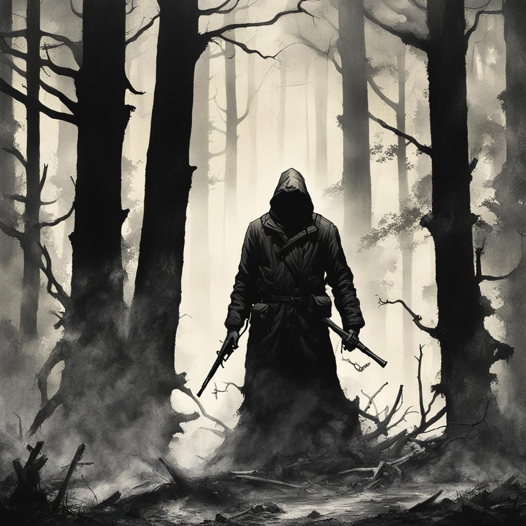 Shrouded in darkness