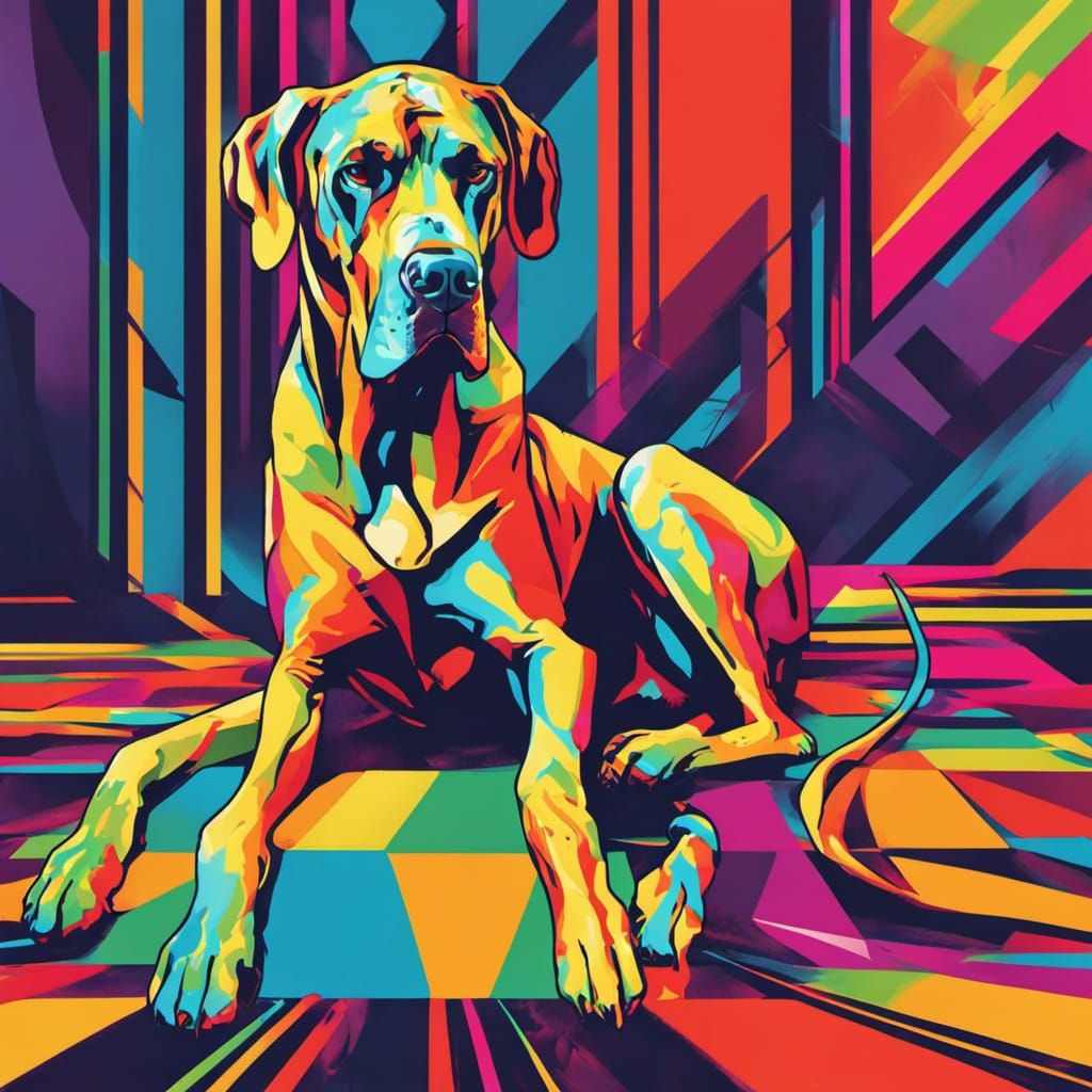 Colorful Great Dane