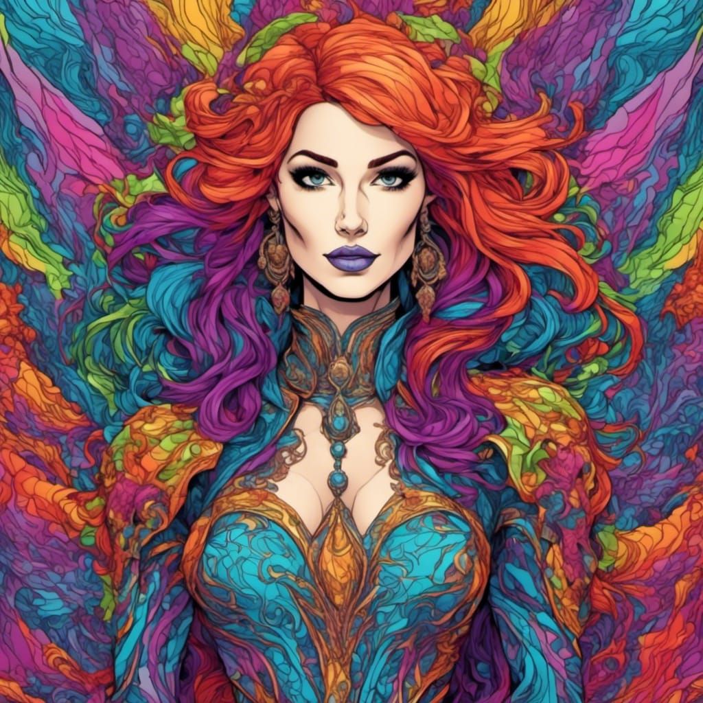 rainbow <lora:Selective Color Art:1.0>