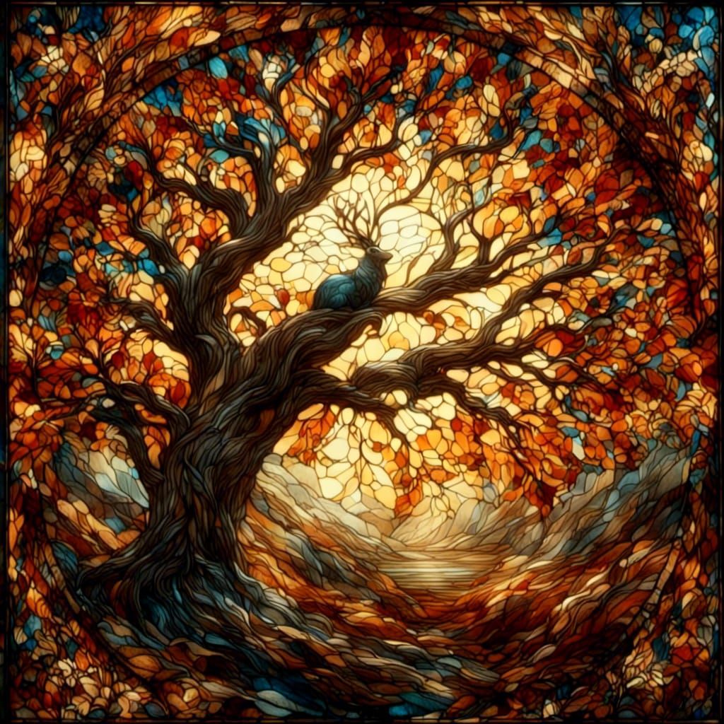 Stained Glass Tree