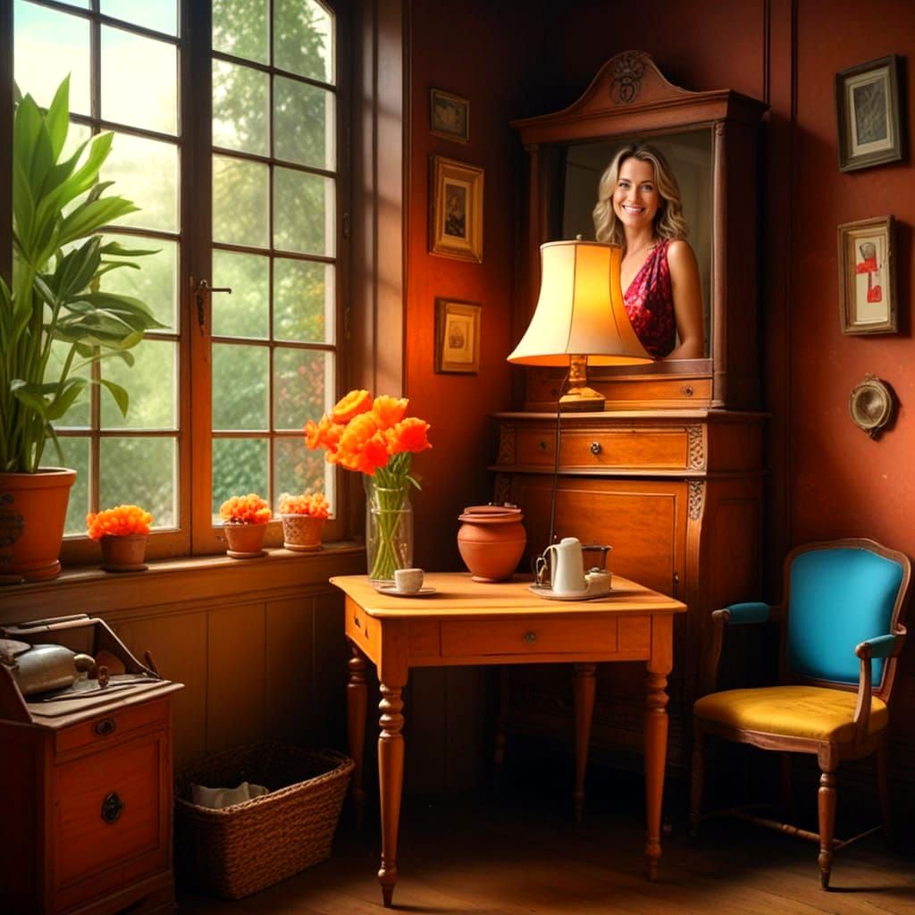 Elegant Portrait of a Happy Lady in a Charismatic Smile