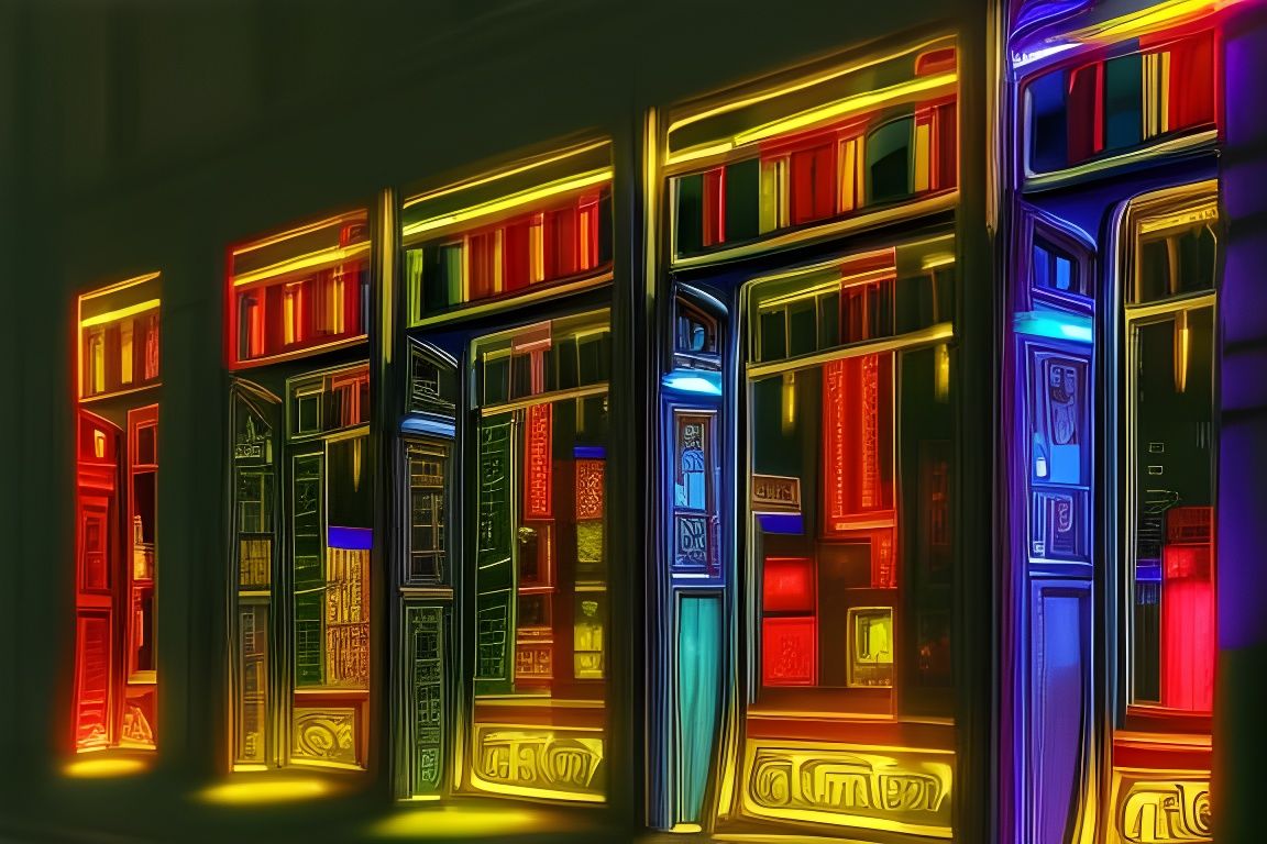 Primary Neons AI Generated Artwork NightCafe Creator