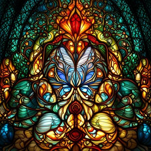 strangest stained glass image