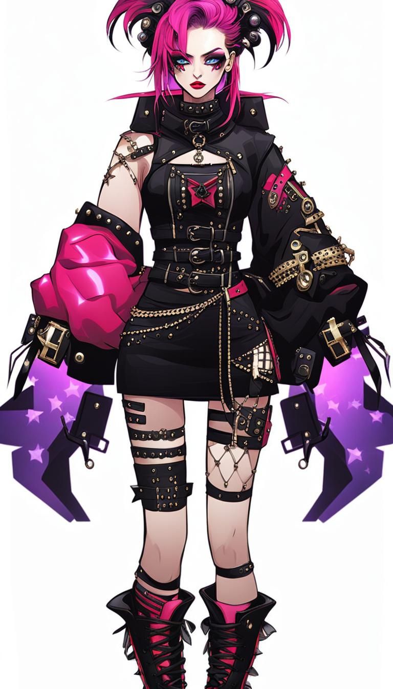 Light hot girl style gorgeous decorative girly character