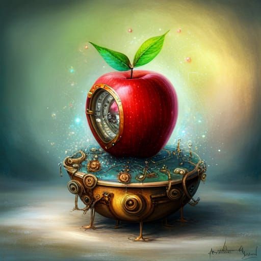 Clockwork Apple AI Generated Artwork NightCafe Creator