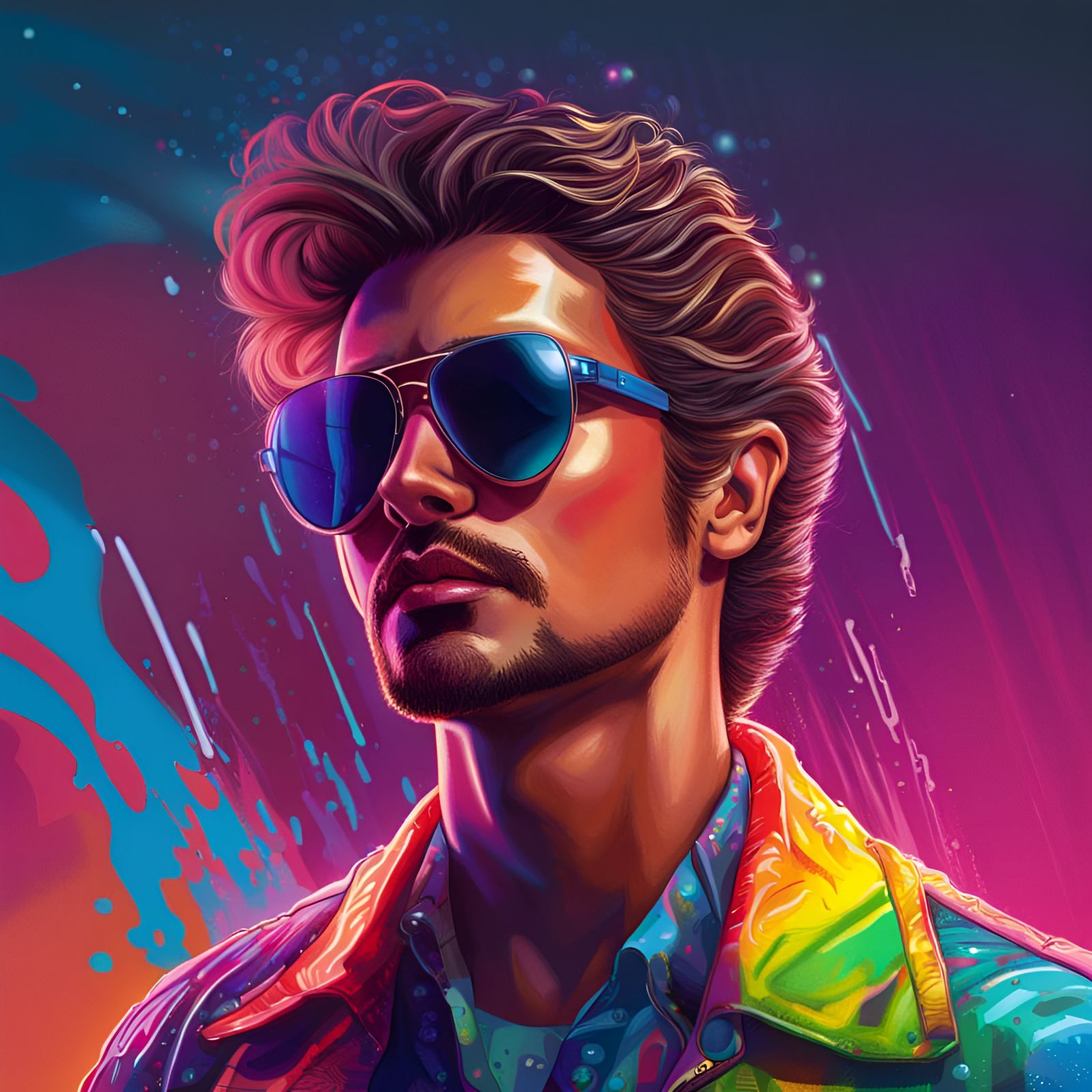 Man In 80s - Ai Generated Artwork - Nightcafe Creator