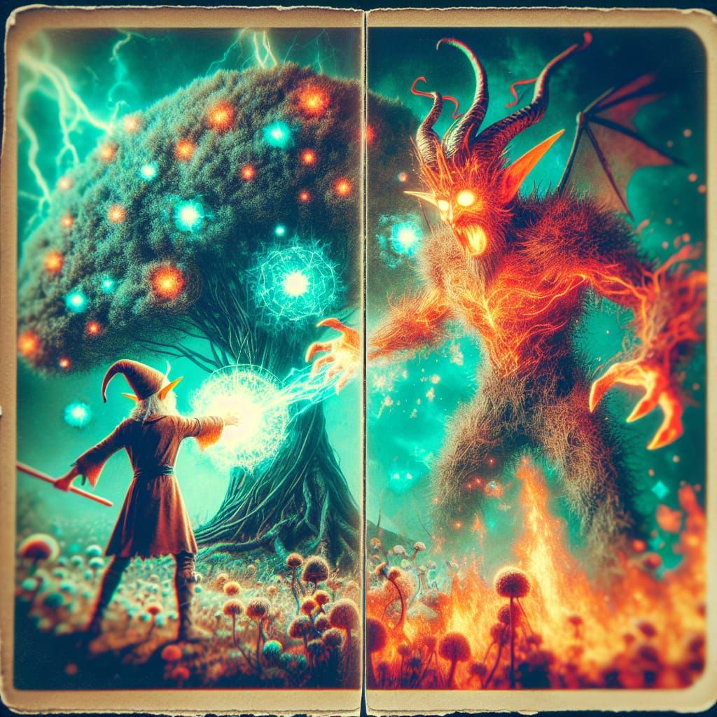 Epic battle between good and evil - AI Generated Artwork - NightCafe ...
