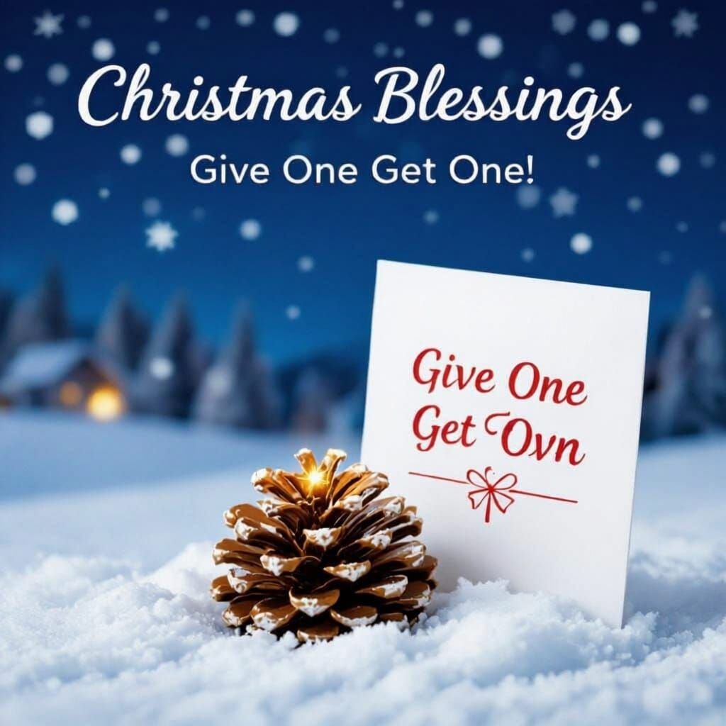 Christmas Blessings Give One Get One - God Loves You