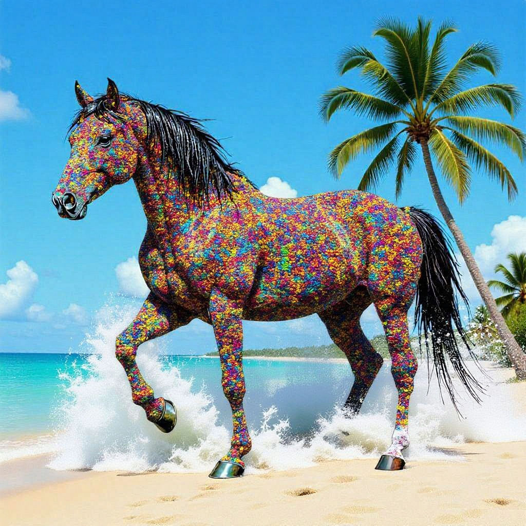 A horse in cross section 